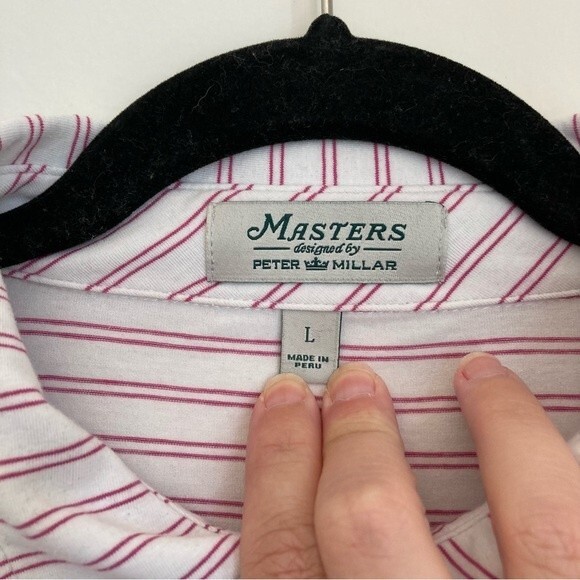 Peter Millar Masters Men’s golf polo size Large. Great used condition! - Picture 7 of 11